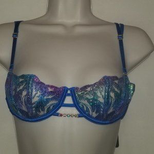 Honey Birdette Delphine Rainbow Bra Size NWT